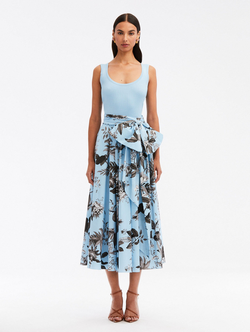 FLORA & FAUNA COTTON POPLIN KNIT DRESS - 1