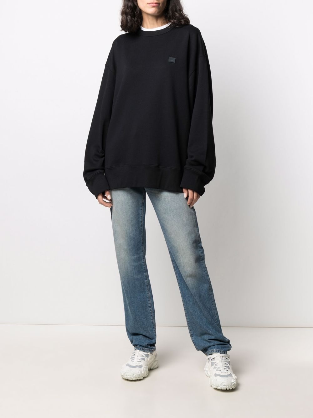 face-patch crew neck sweatshirt - 4