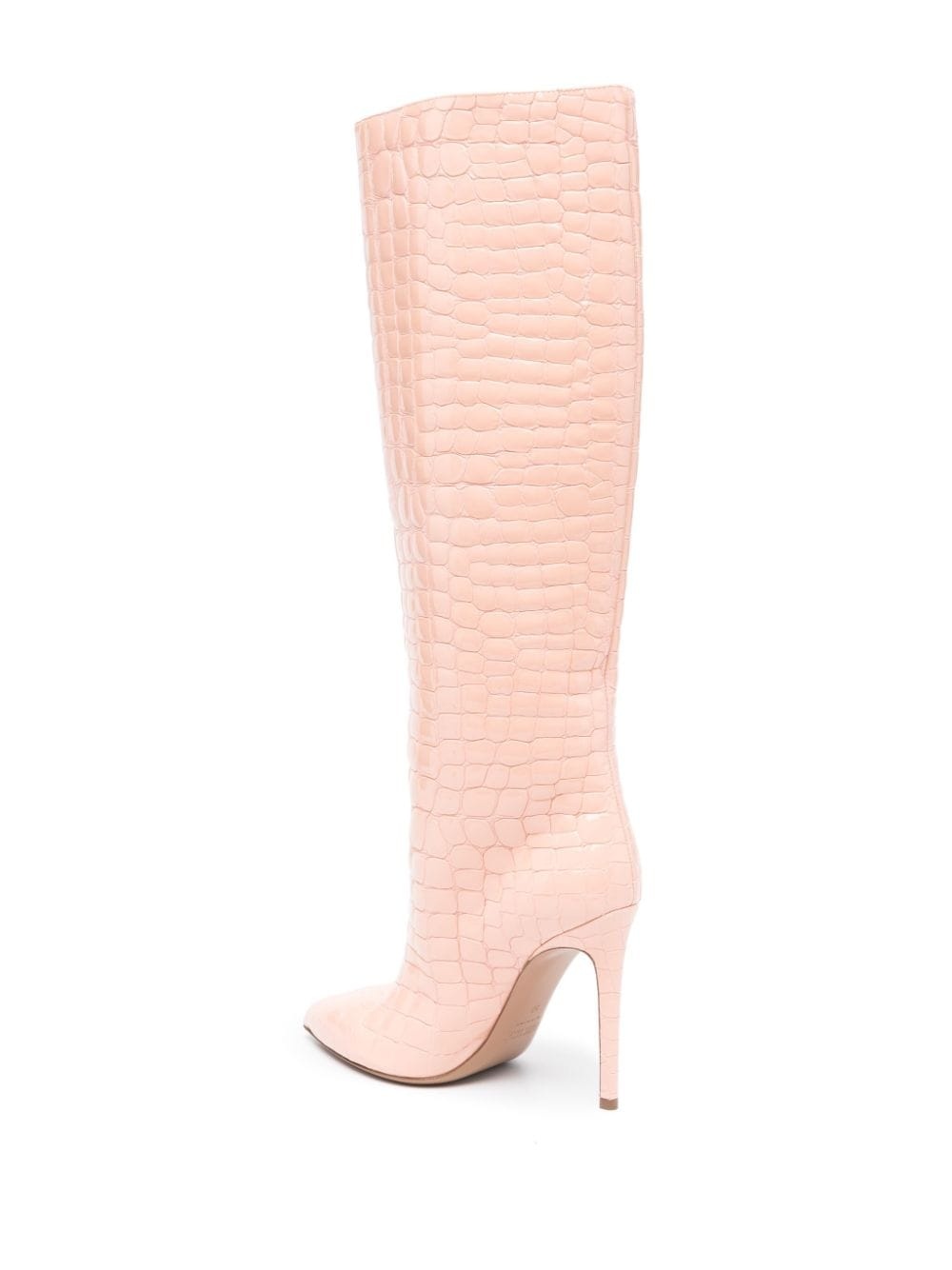 120mm crocodile-embossed leather boots - 3