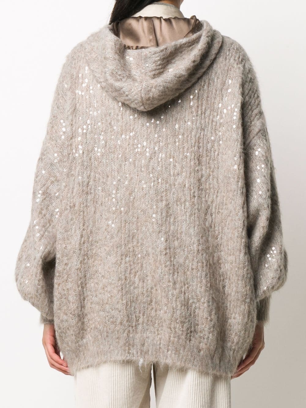 mohair sequin-embellished hoodie - 4