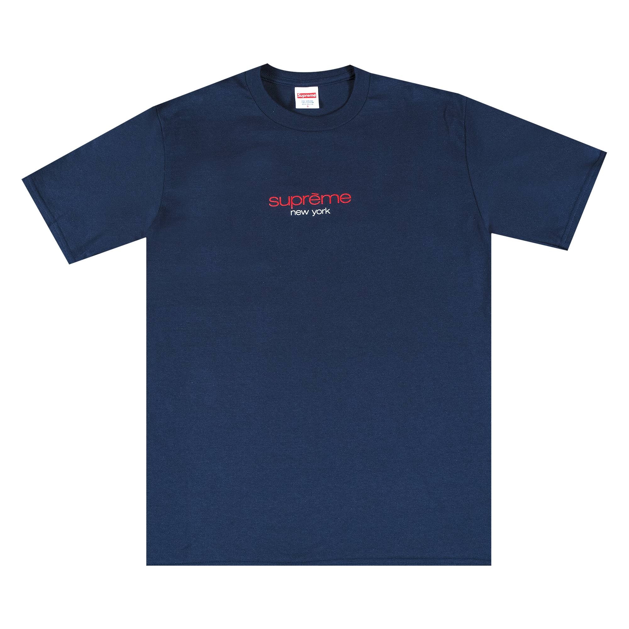 Supreme Supreme Classic Logo Tee 'Navy' | REVERSIBLE