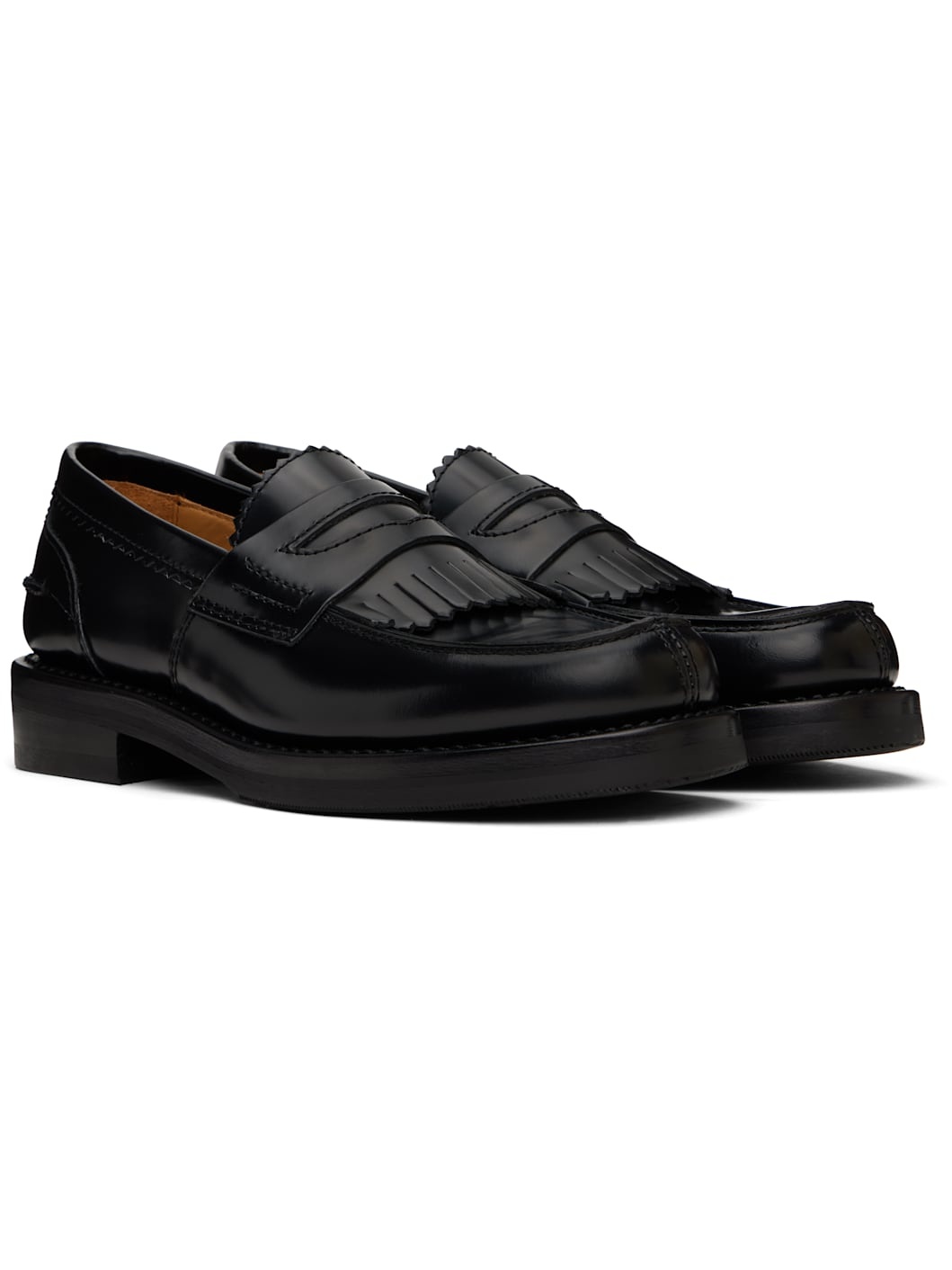 Black Leather Loafers - 4