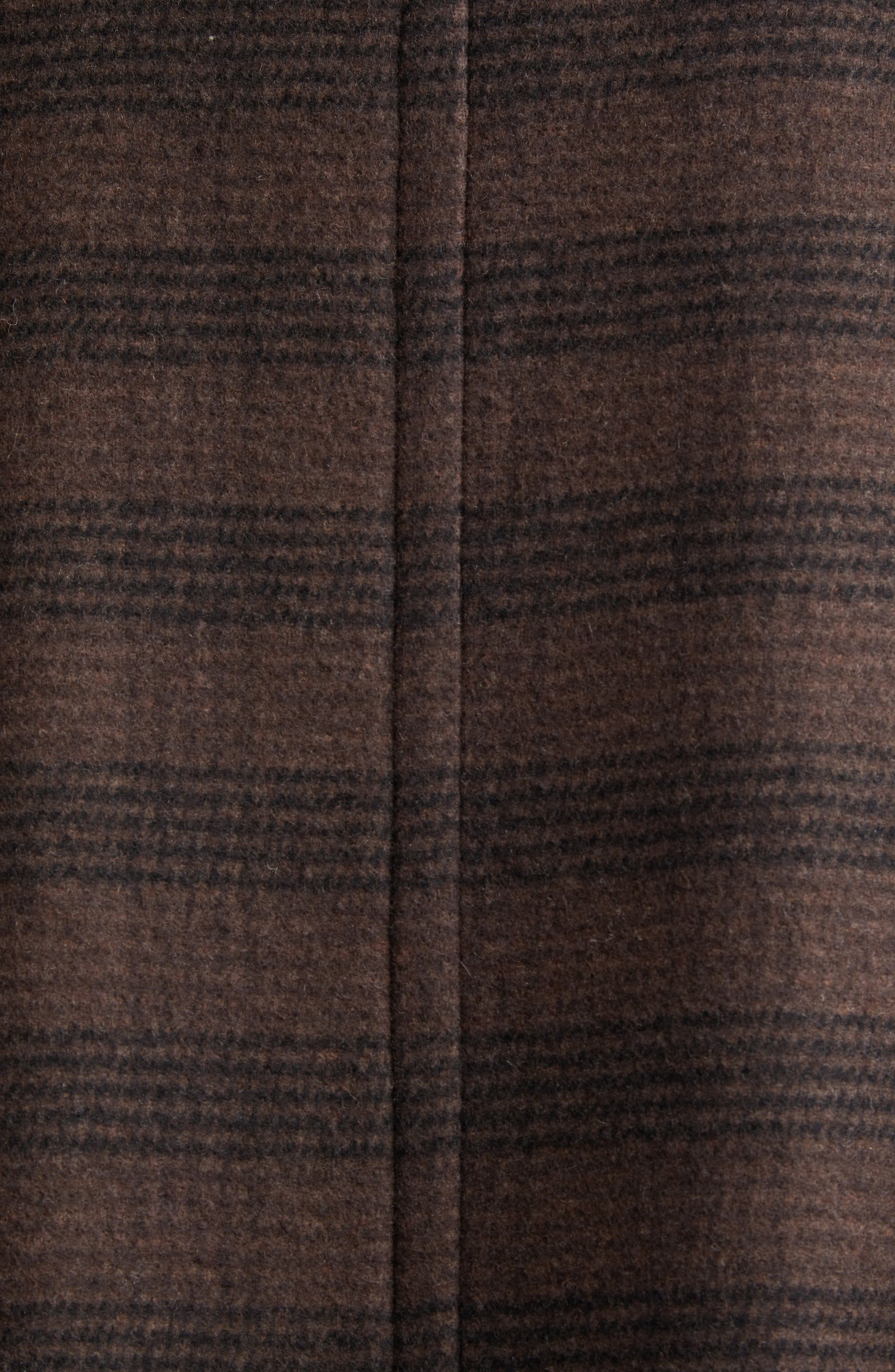 MM6 Maison Margiela Glen Plaid Oversize Martingale Coat in Brown/Black at Nordstrom - 6