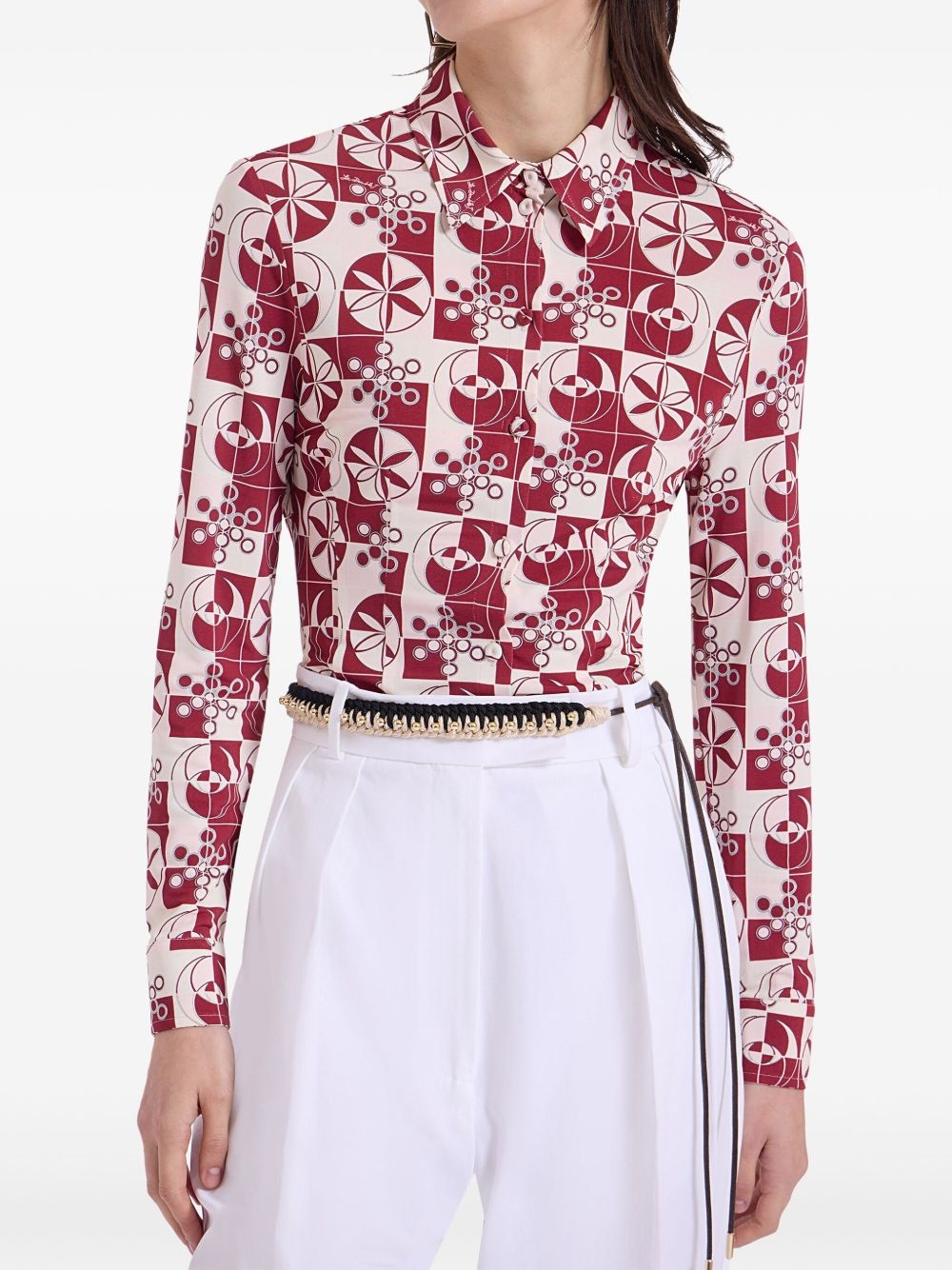geometric-print shirt - 2