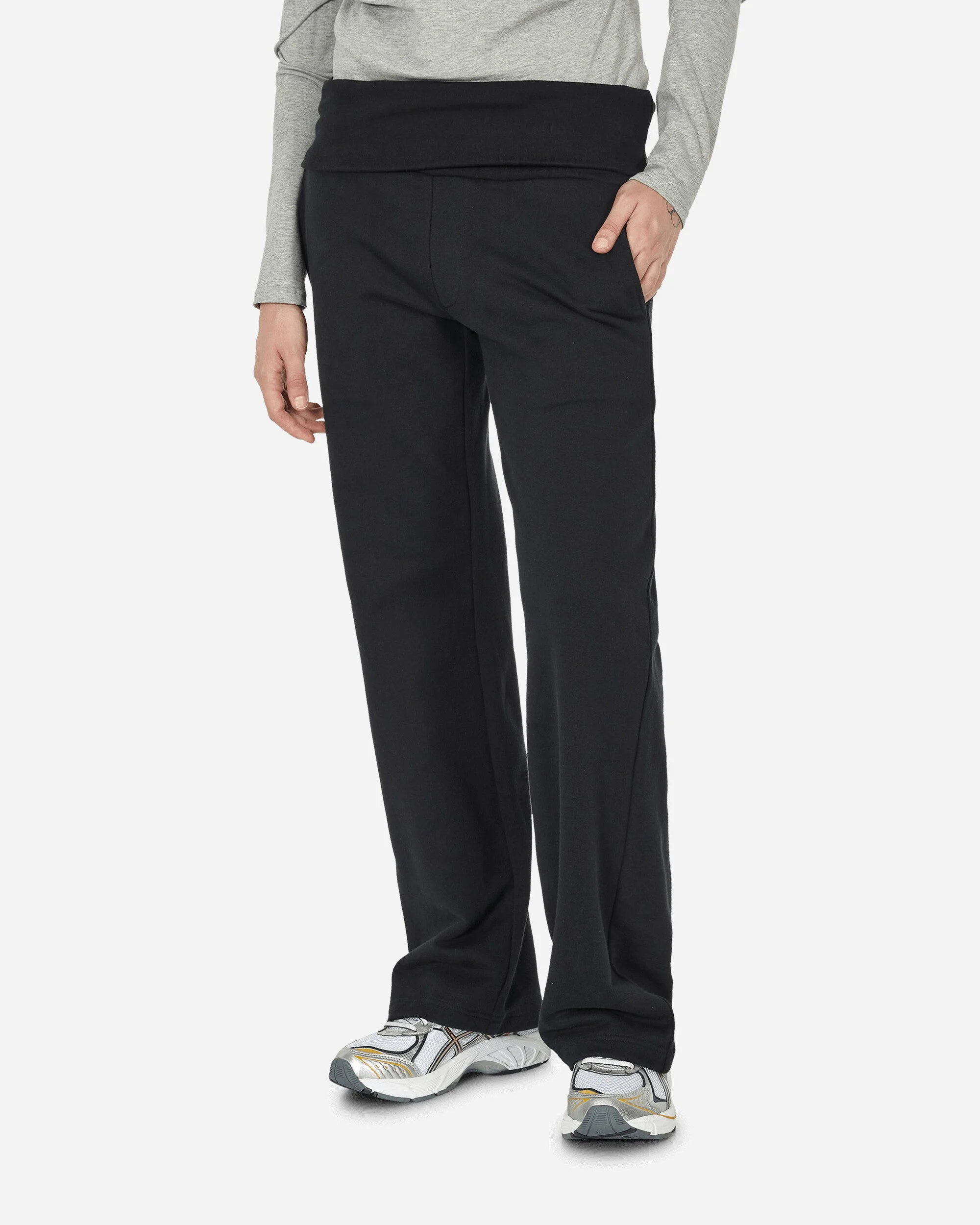 Rib Waistband Sweatpants Black - 1
