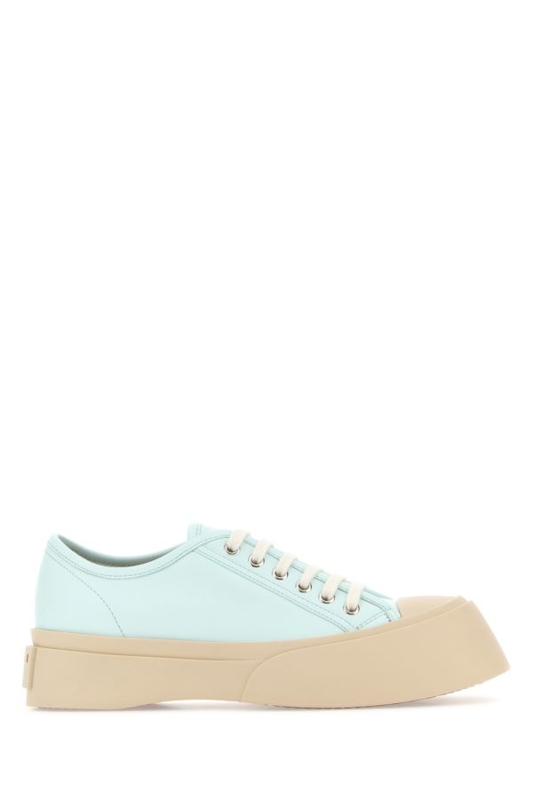 Marni Woman Light Blue Leather Pablo Sneakers - 1