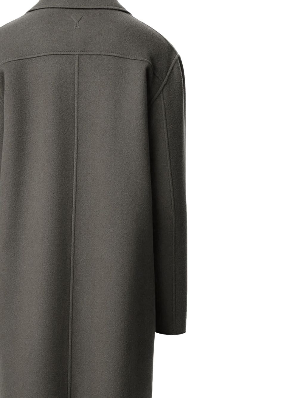 heart-embroidered wool coat - 3