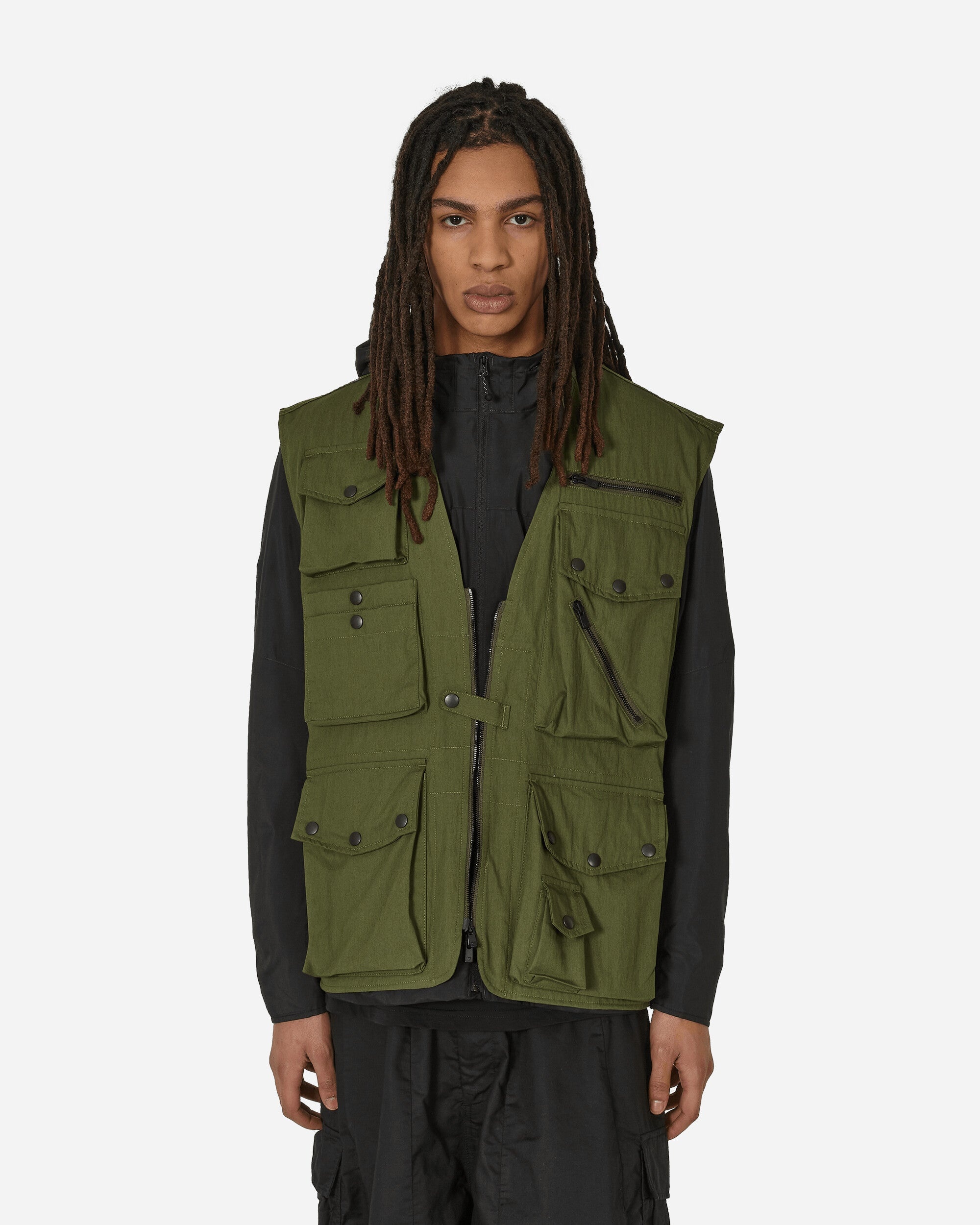 C/N Oxford Cloth Field Vest Olive - 1