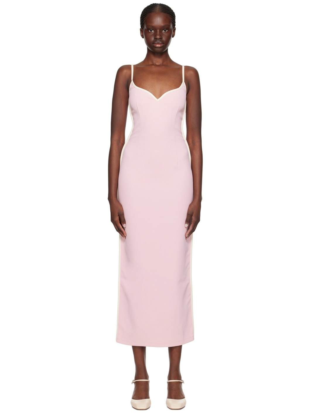 SSENSE Exclusive Pink Heart Midi Dress - 1