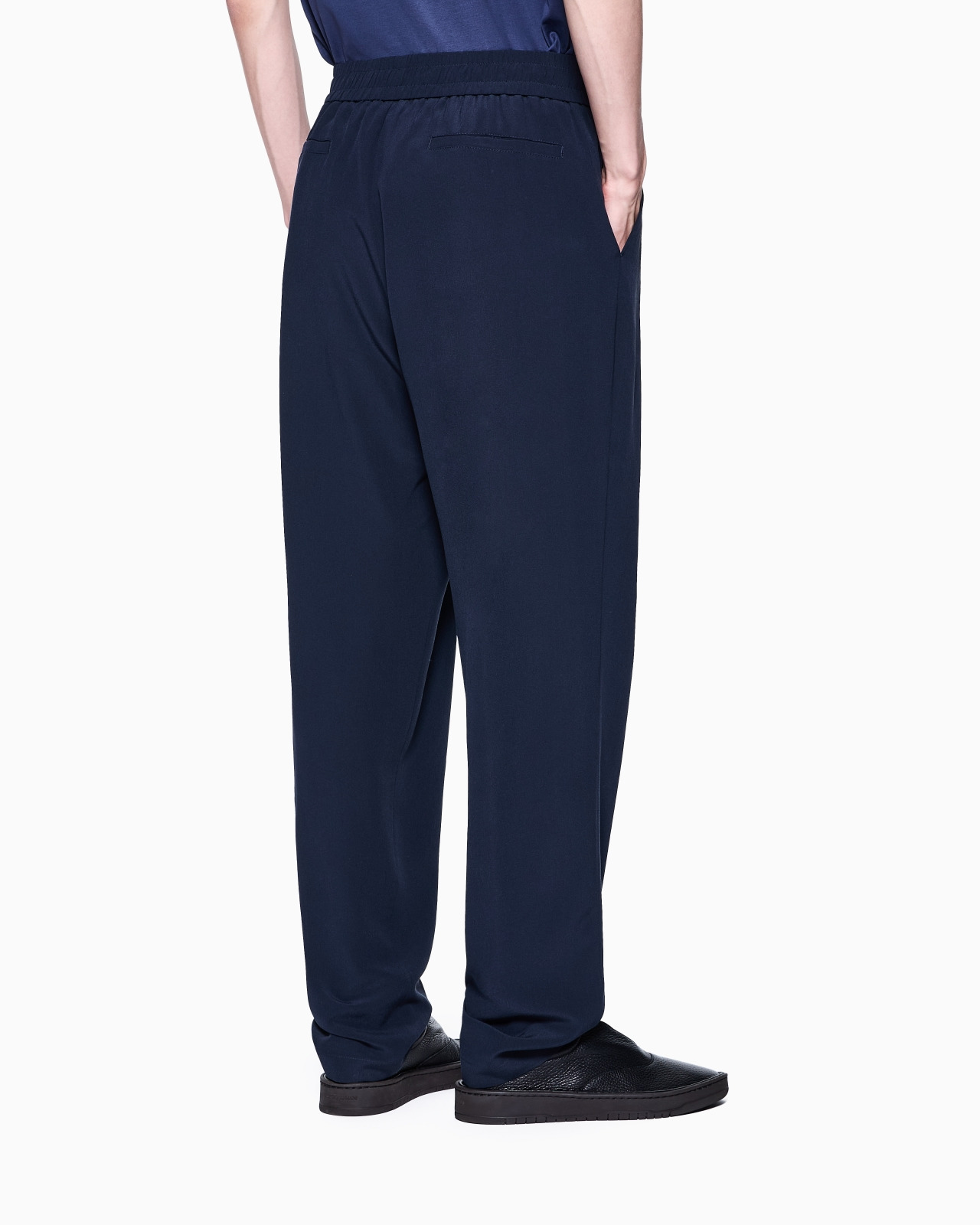 SILK CRÊPE FLAT-FRONT TROUSERS - 3