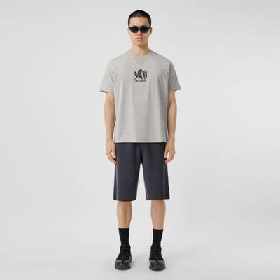 Burberry Embroidered Deer Cotton Oversized T-shirt outlook