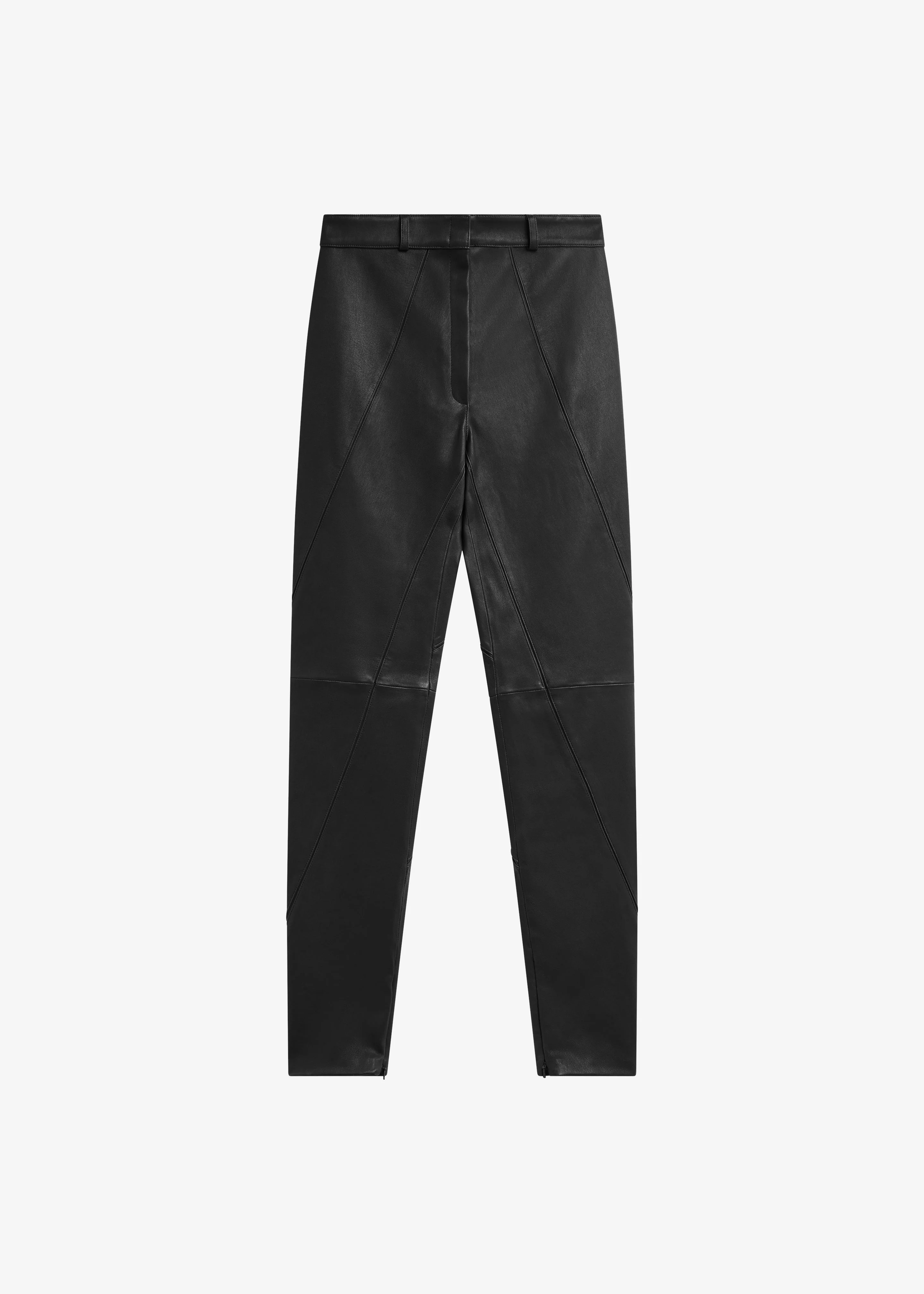 Dune Stretch Leather Panelled Pants - Black - 1