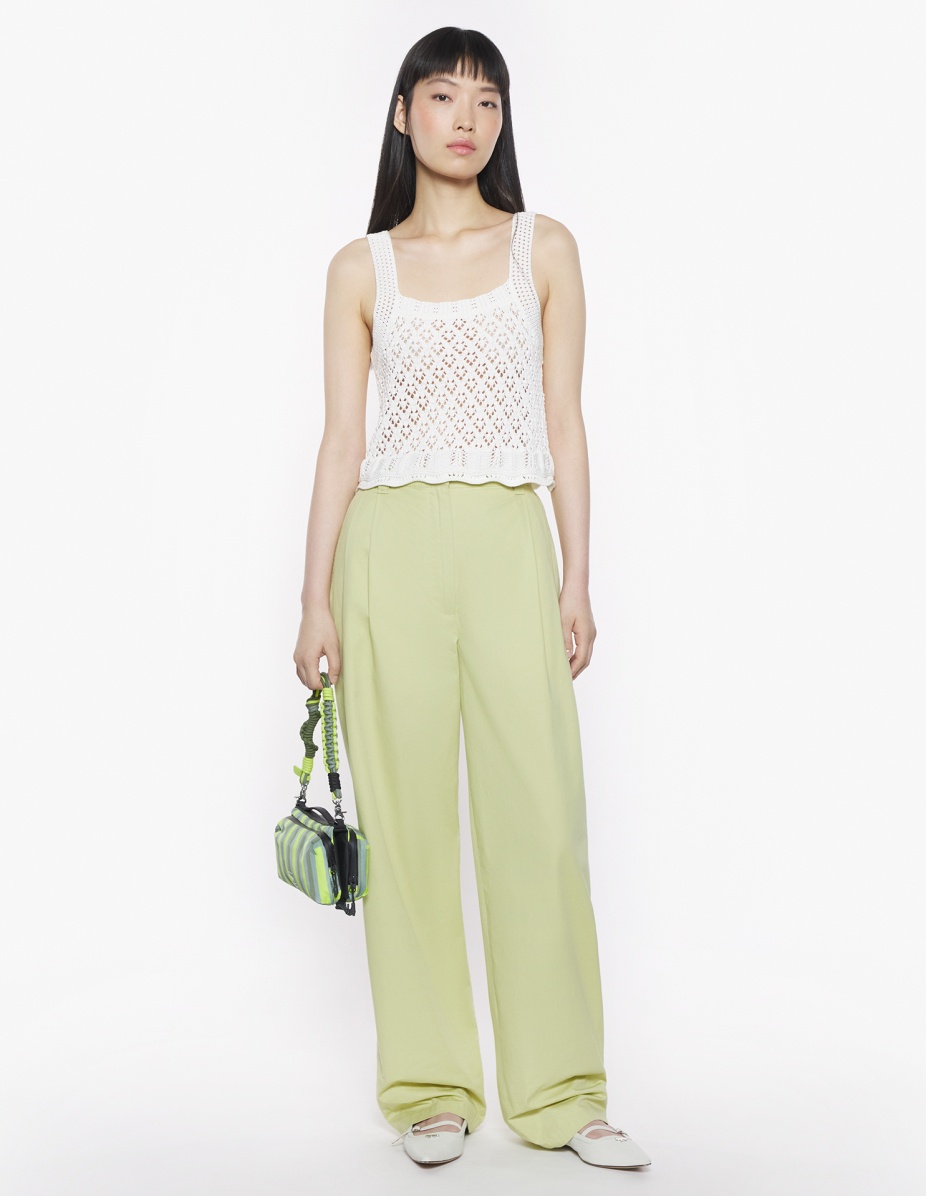 LACE KNIT CROP TOP - 2