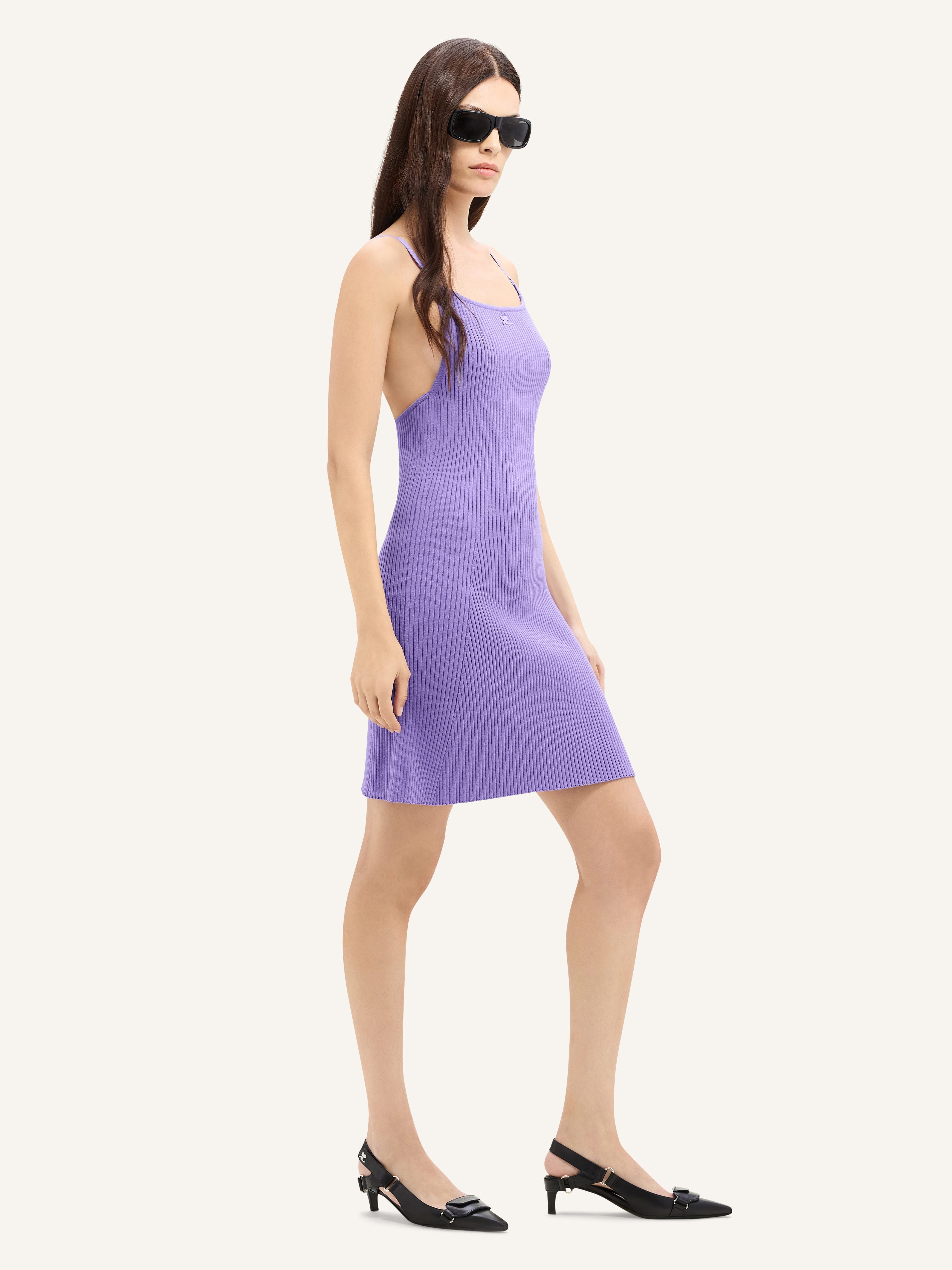 ワンピース COURREGES RIBBED MINI DRESS courrèges RIB KNIT MINI DRESS | REVERSIBLE