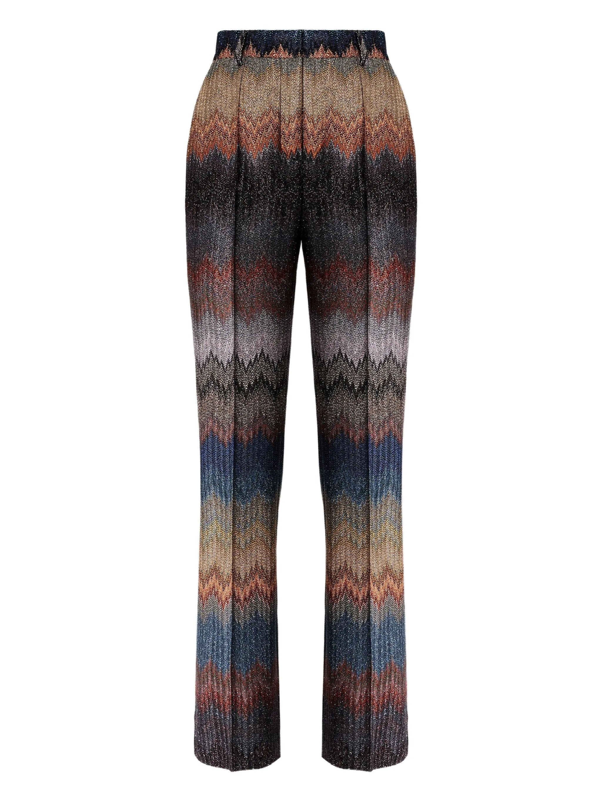 Missoni Zigzag-pattern Glitter-effect Trousers - 1