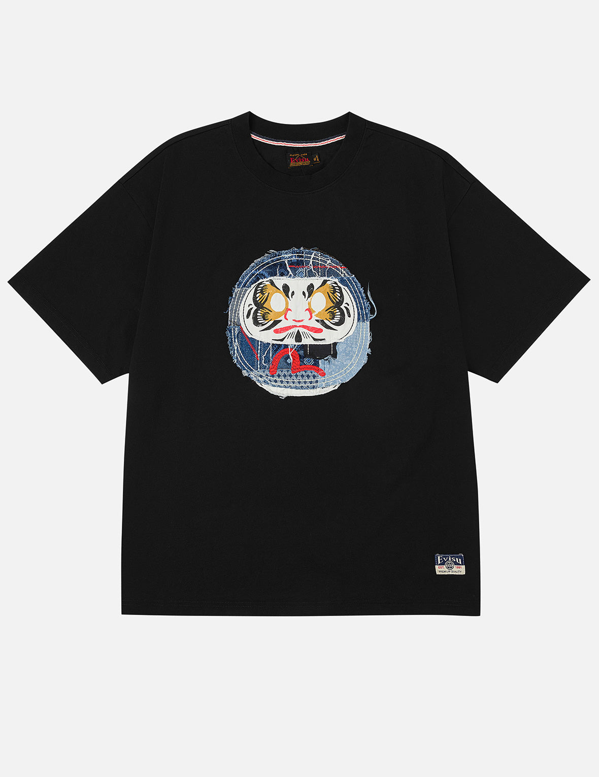 Sashiko Daruma and Seagull Relax Fit T-Shirt - 3