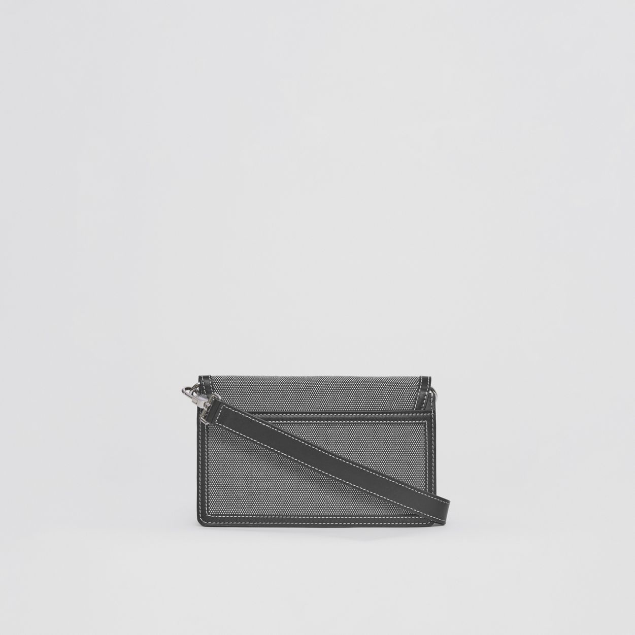 Horseferry Print Canvas and Leather Crossbody Bag - 10