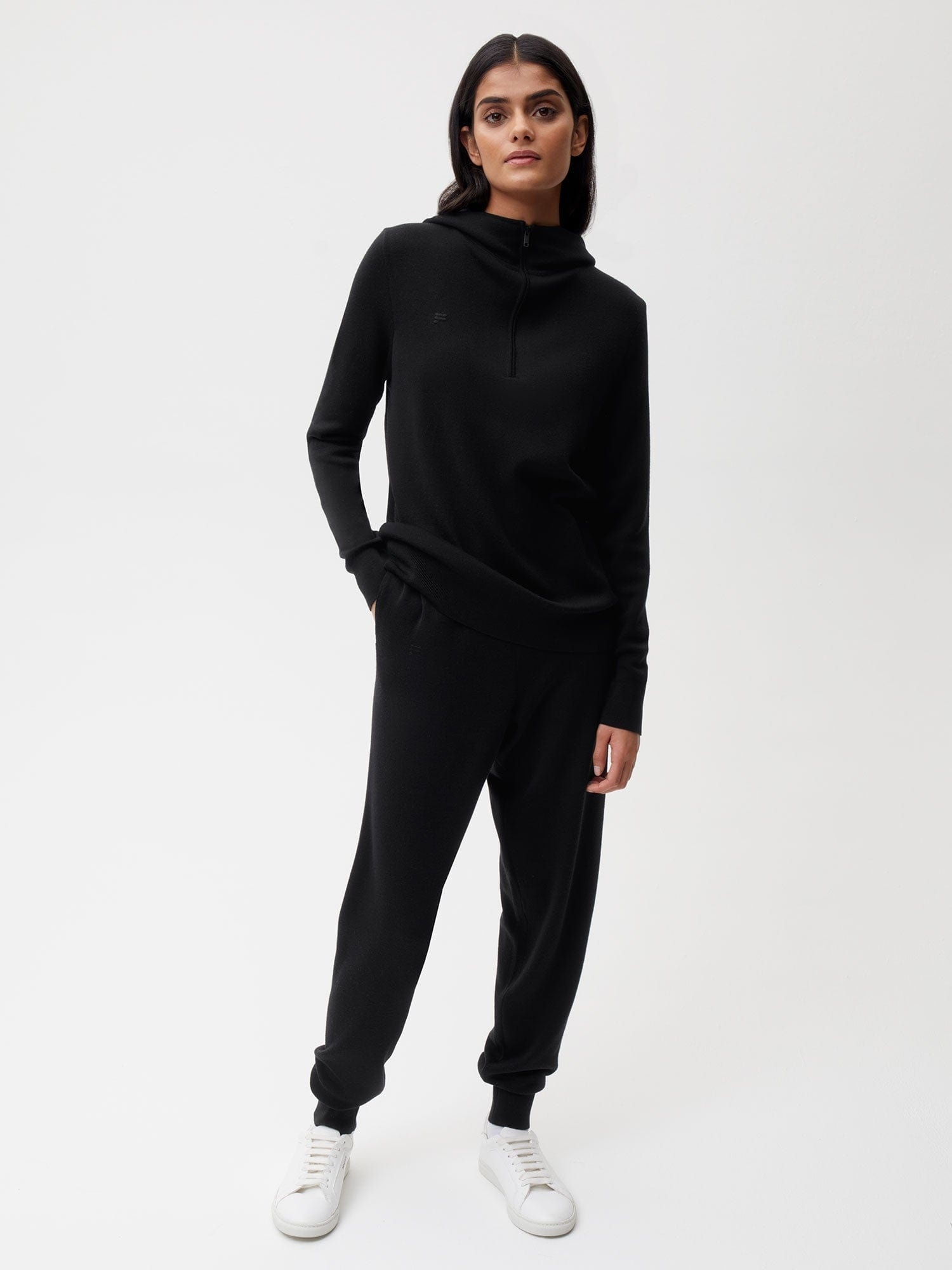 Womens Merino Wool Track Pants - Black - 2