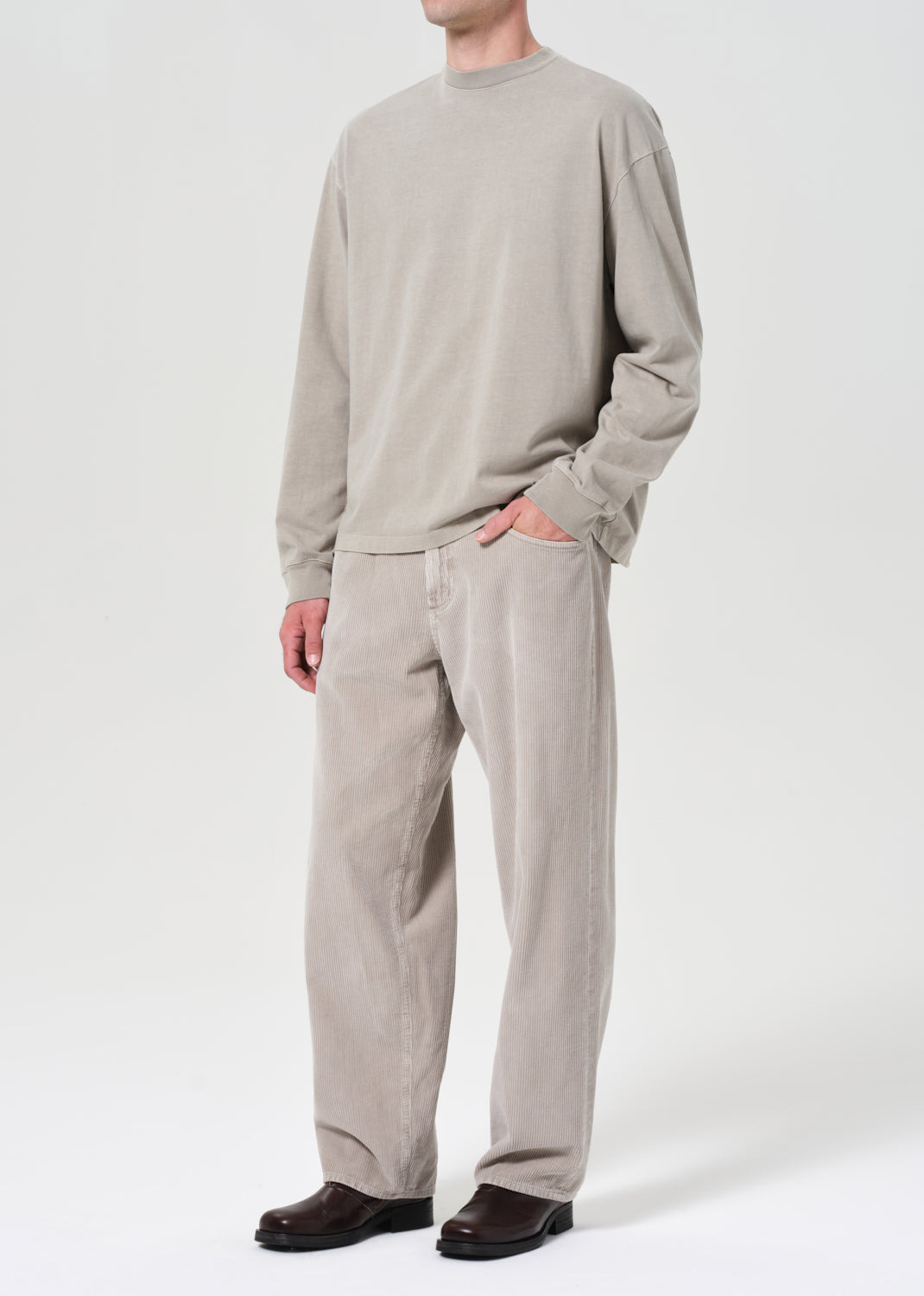 ASHA LONG SLEEVE MOCK NECK TEE IN WICKER - 5