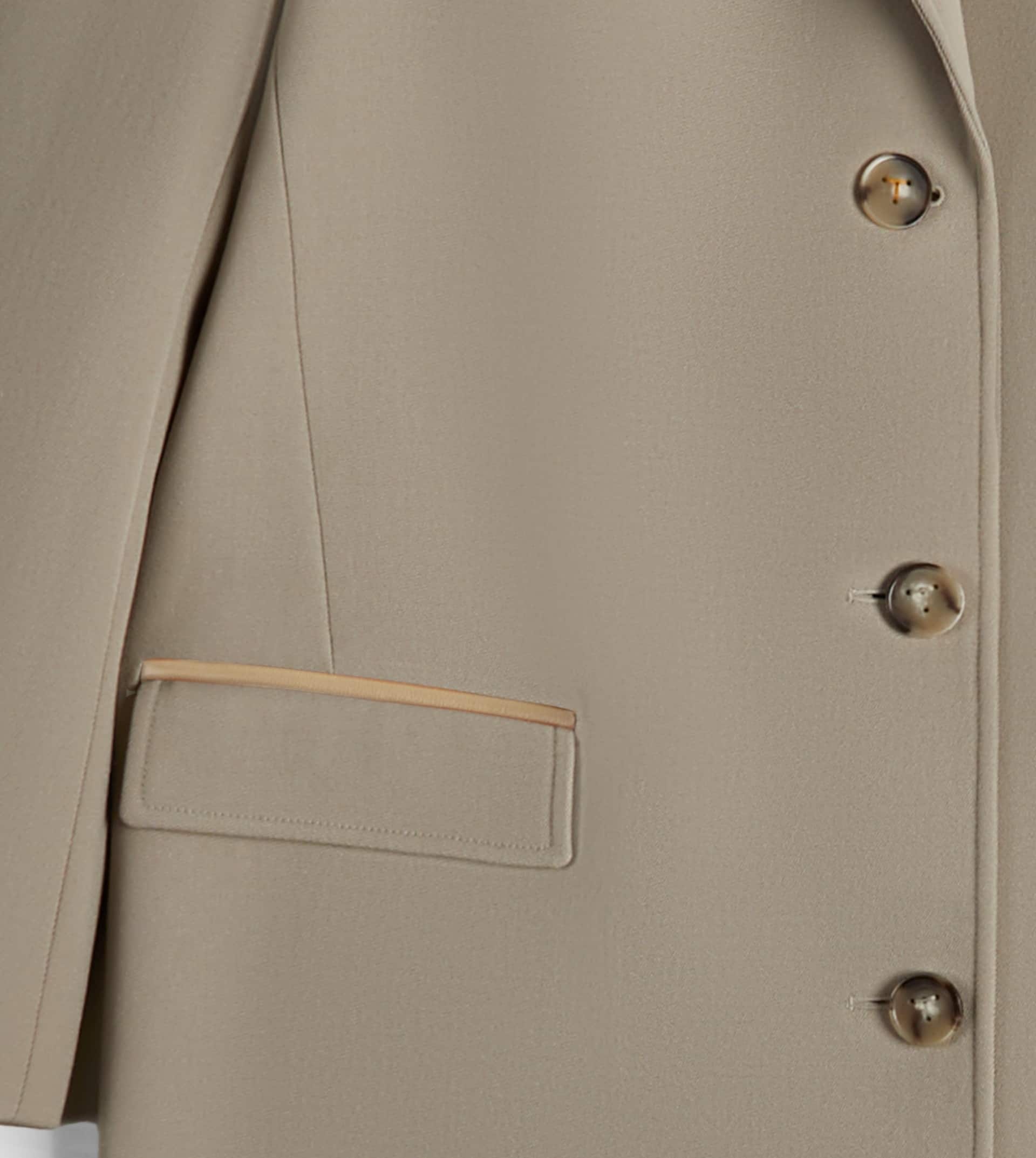 COAT IN WOOL - BEIGE - 3