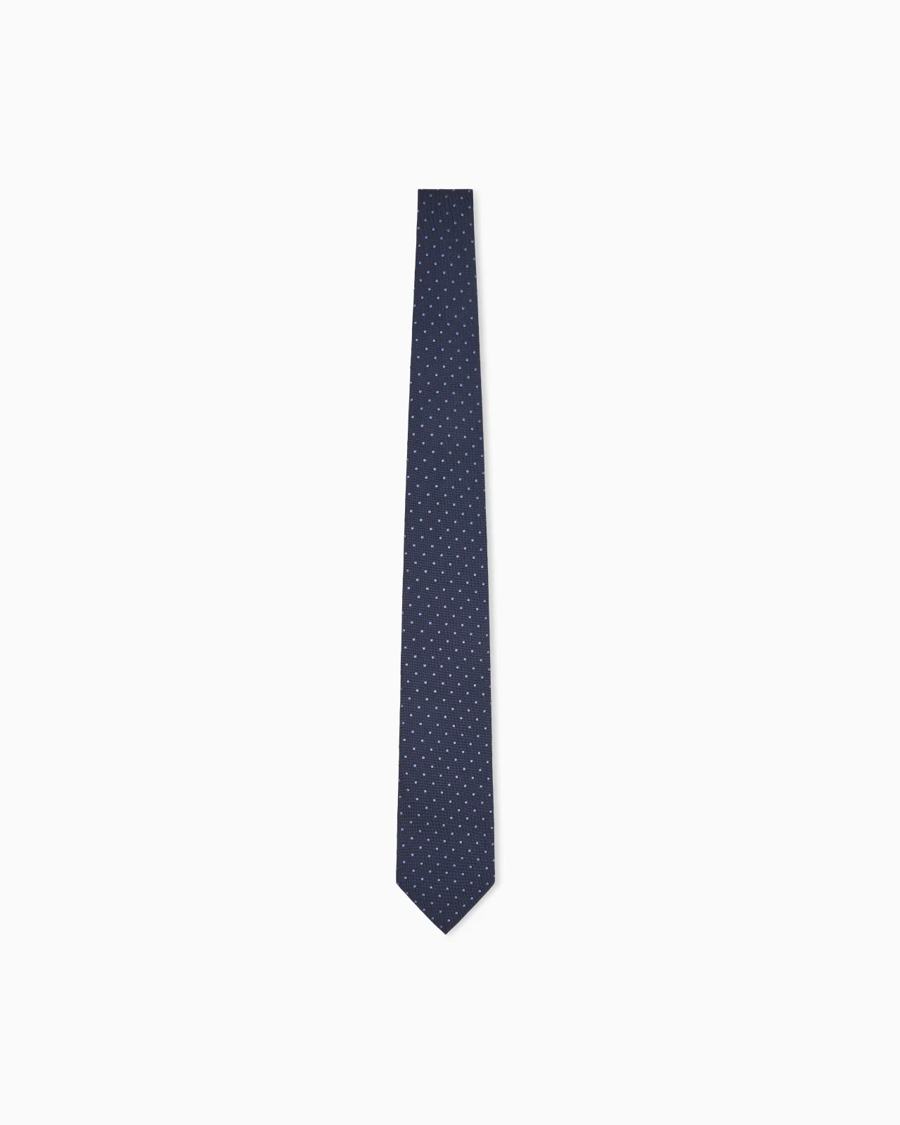 SILK TIE WITH A SMALL POLKA DOT PATTERN - 1