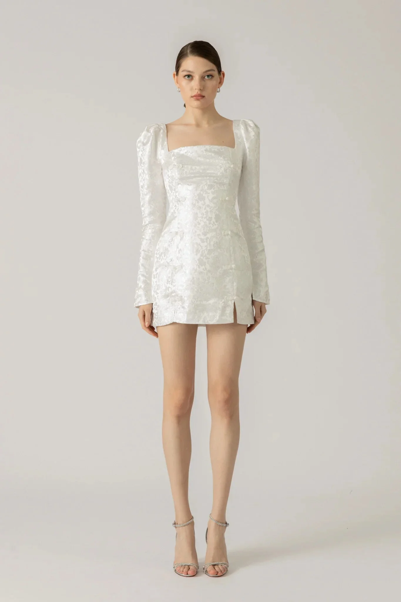 JEN CHINESE JACQUARD MINI DRESS - 1