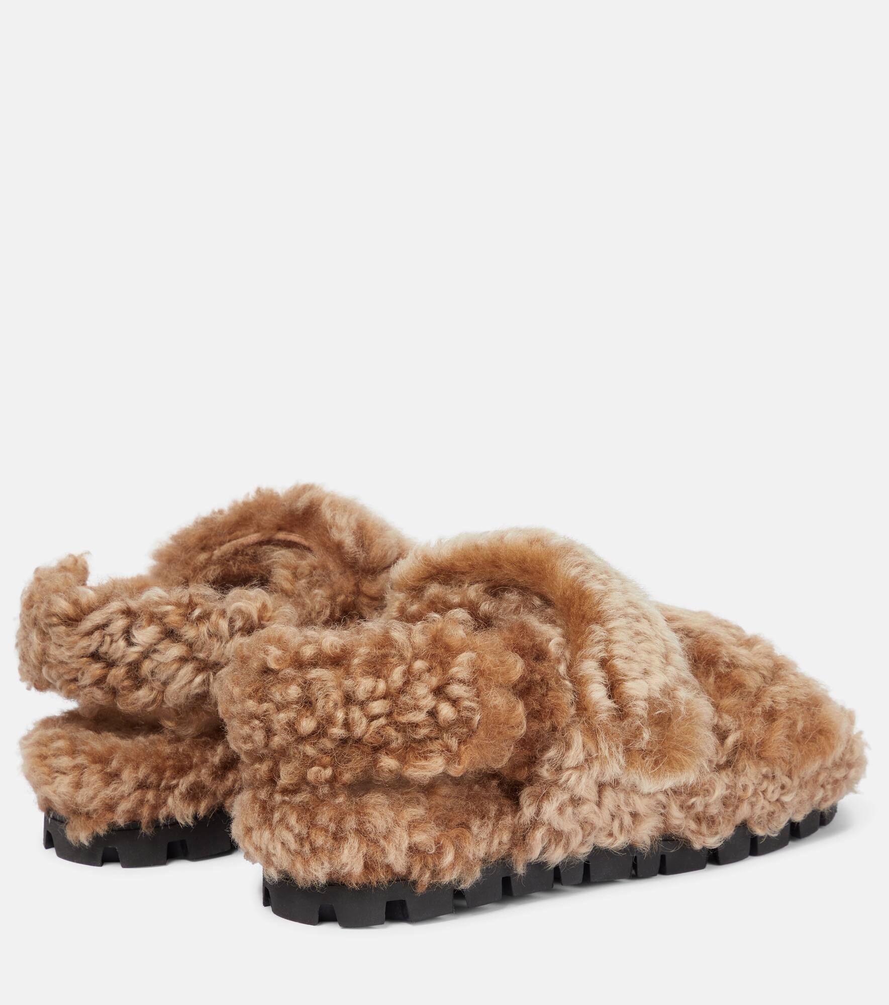 Shearling sandals - 3