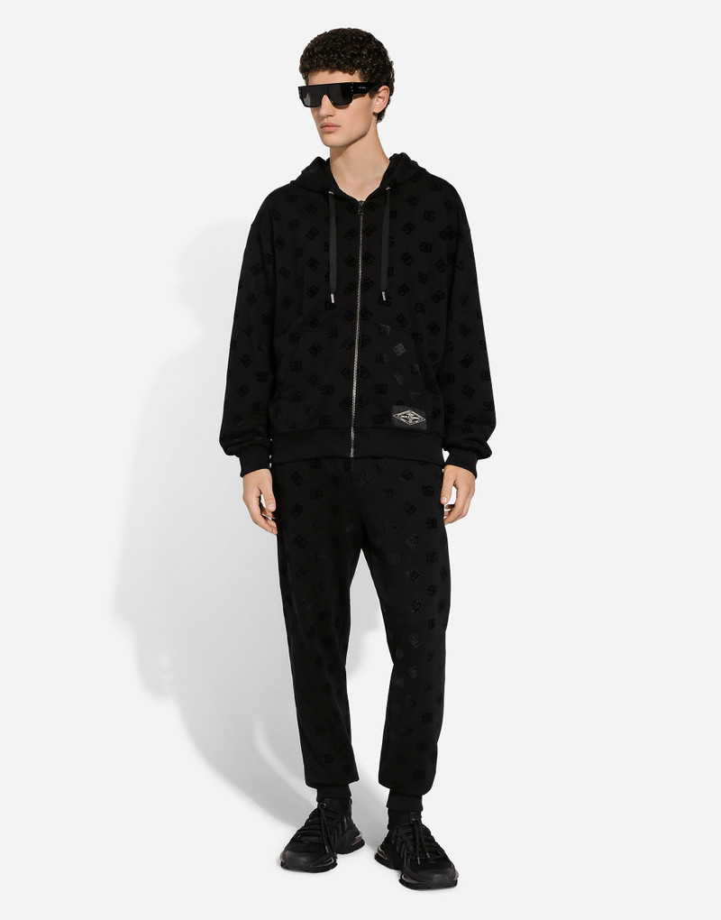 Dolce & Gabbana Zip-up hoodie with all-over DG print outlook