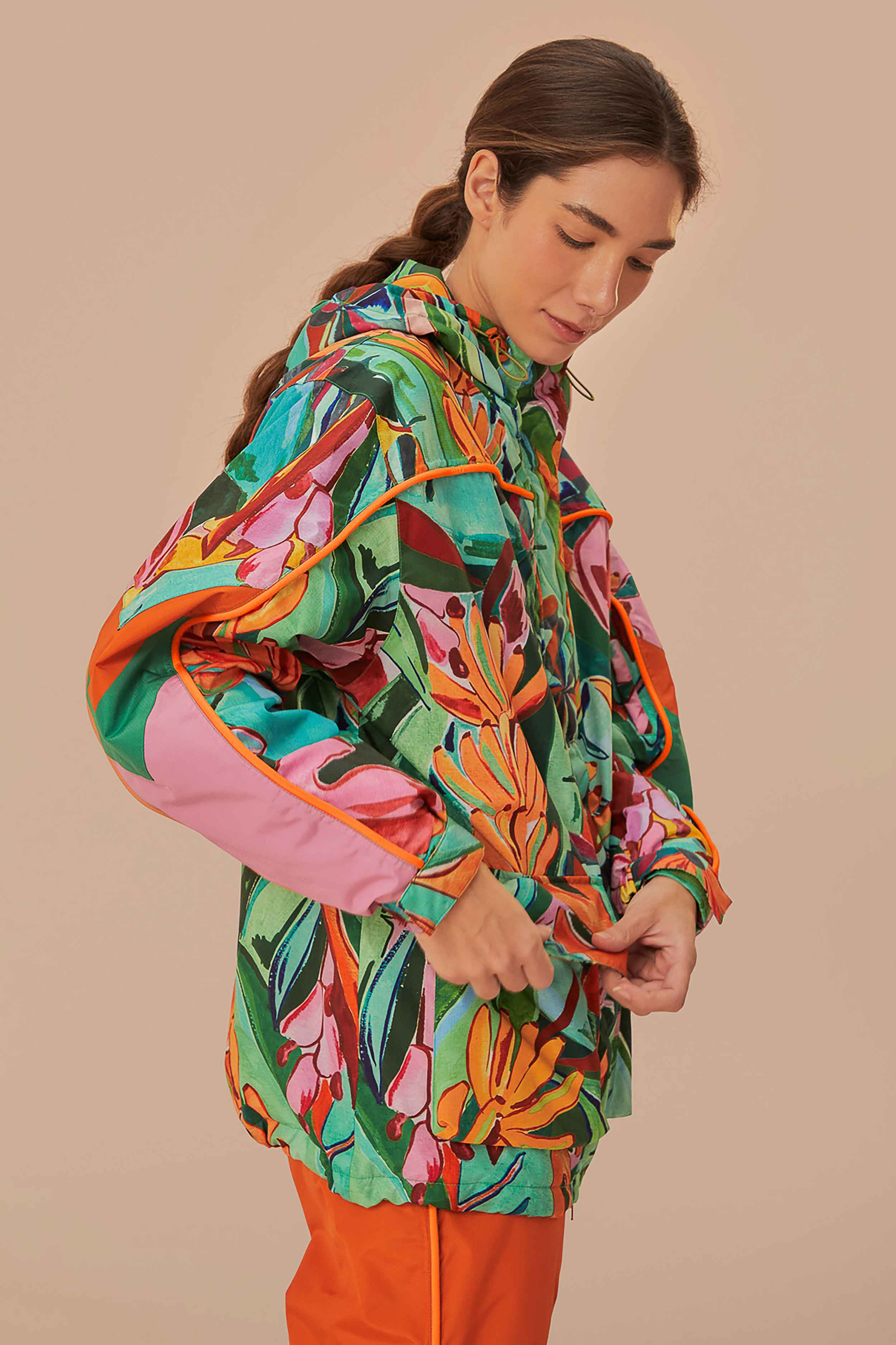 Multicolor Banana Leaves Ski Jacket - 3