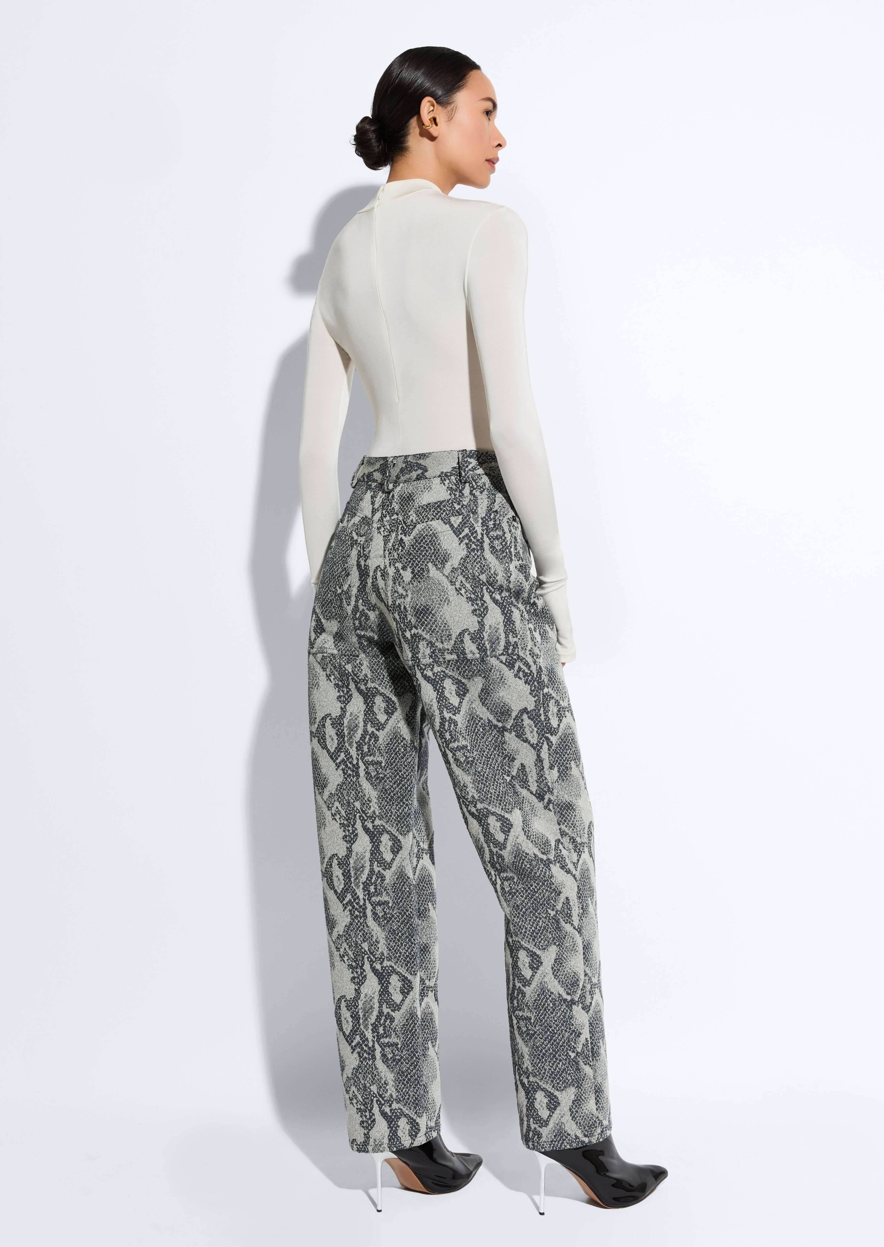 Snake Denim Straight Leg Pant - 3