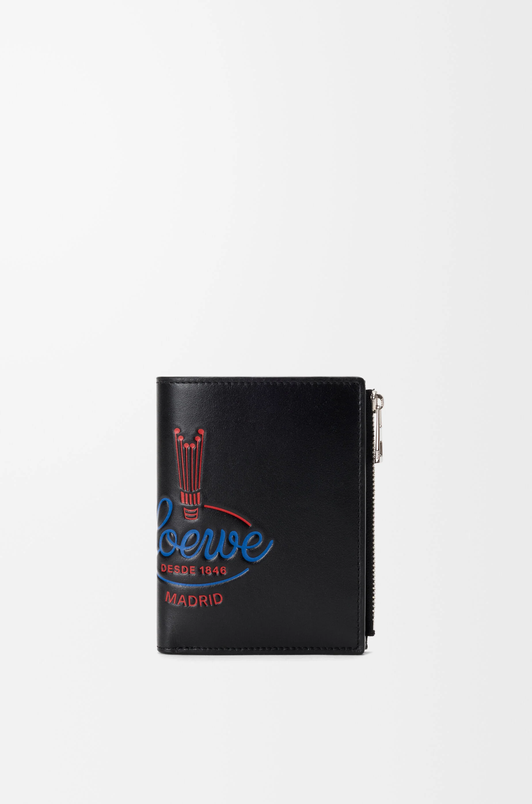 Slim compact wallet in shiny calfskin - 1
