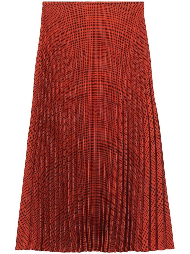 pleated crepe midi skirt - 1