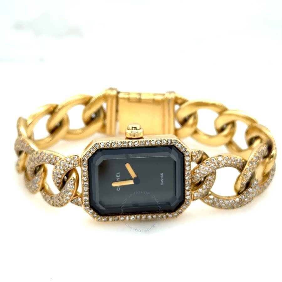 Pre-owned Chanel Premiere Quartz Diamond Black Dial Ladies Watch H0114 - 5