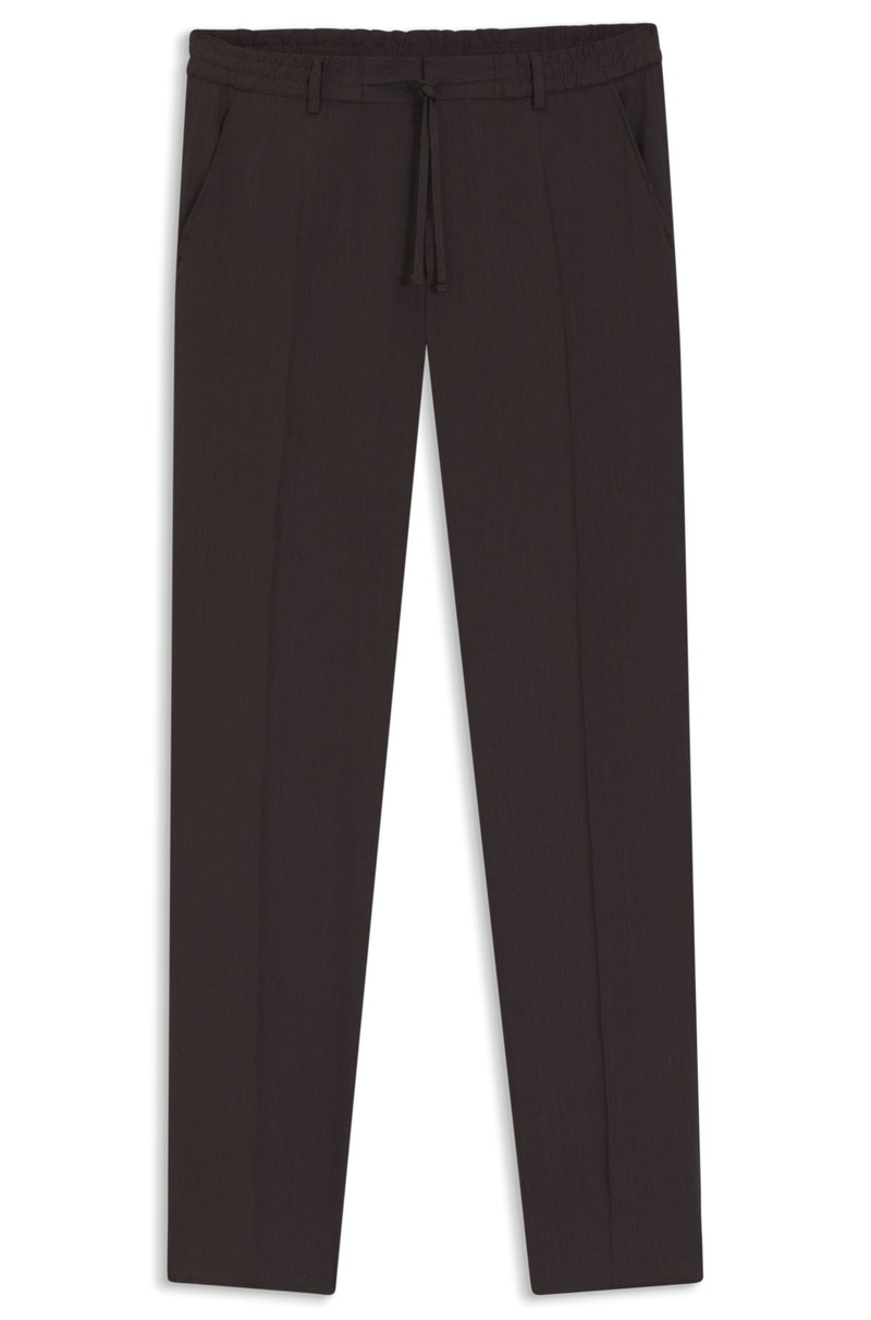 TAPERED-FIT TROUSERS IN A LINEN BLEND 1