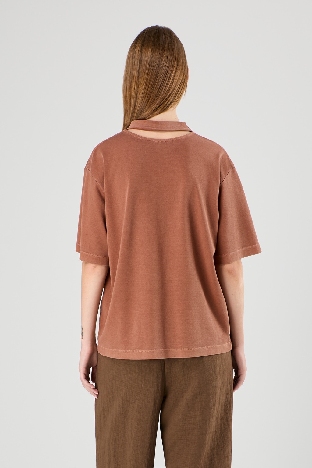 Terracotta Mineral Dye Boxy T-Shirt - 3