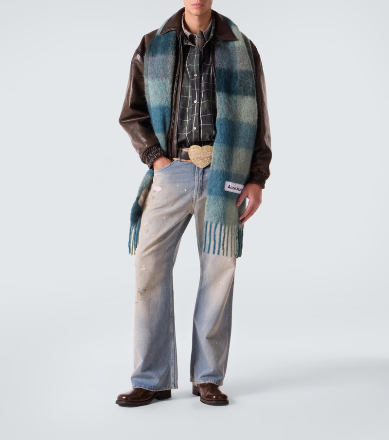 Acne Studios Leather blouson jacket outlook