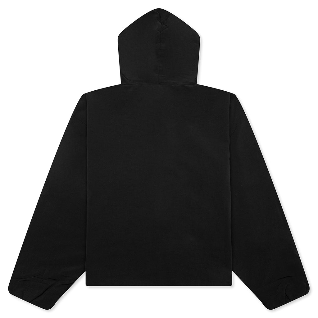 MILITARY NYLON HOODED ANORAK - BLACK - 2