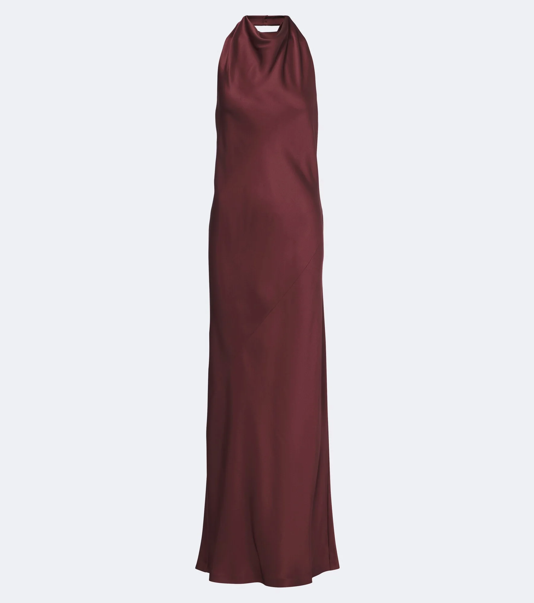 Halterneck silk satin gown - 1