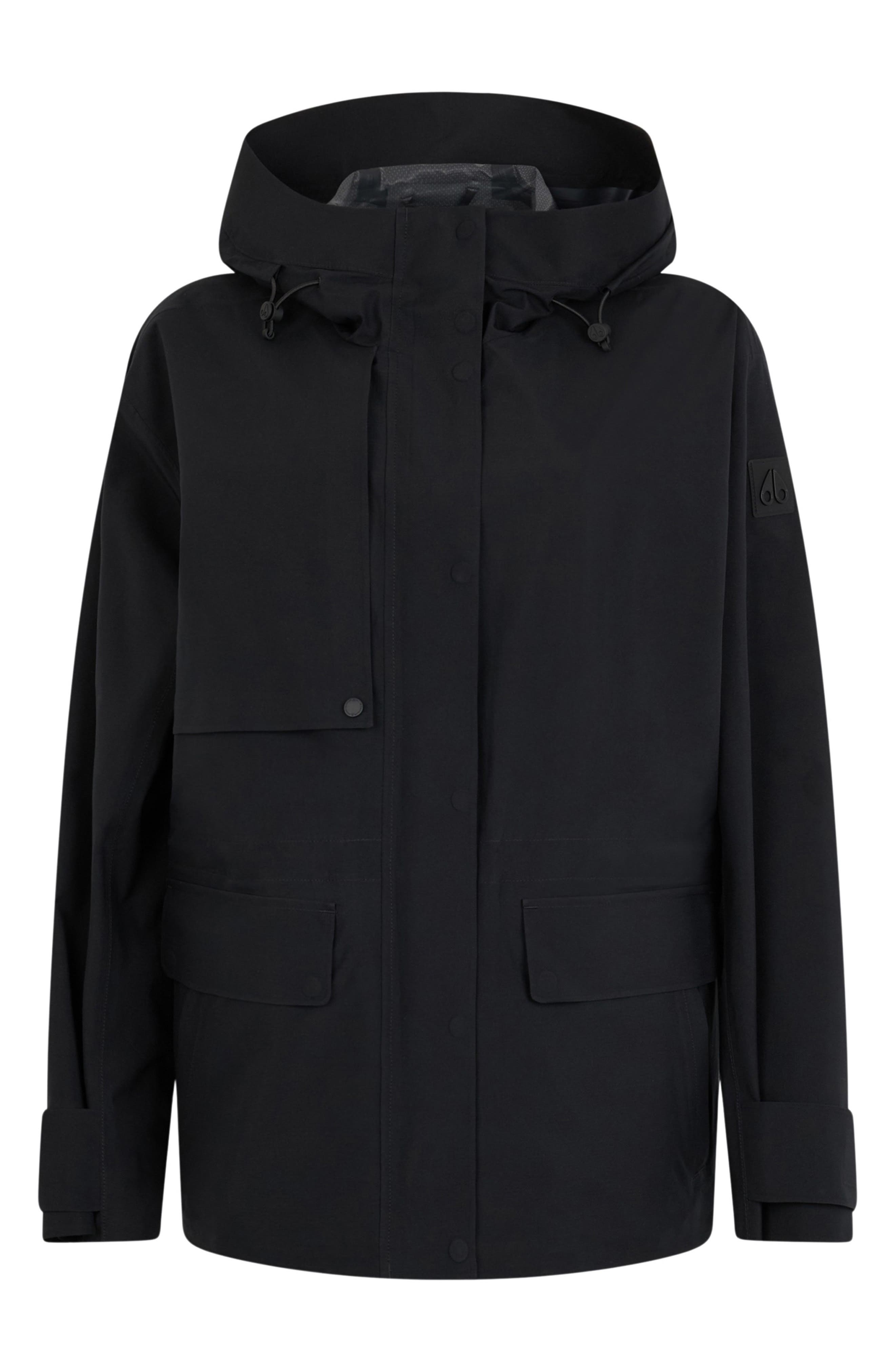 Moose Knuckles Laurier Waterproof Ripstop Jacket in Black at Nordstrom - 4