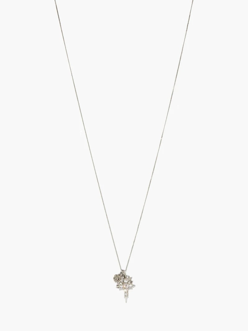 Crystal-embellished charm necklace 5