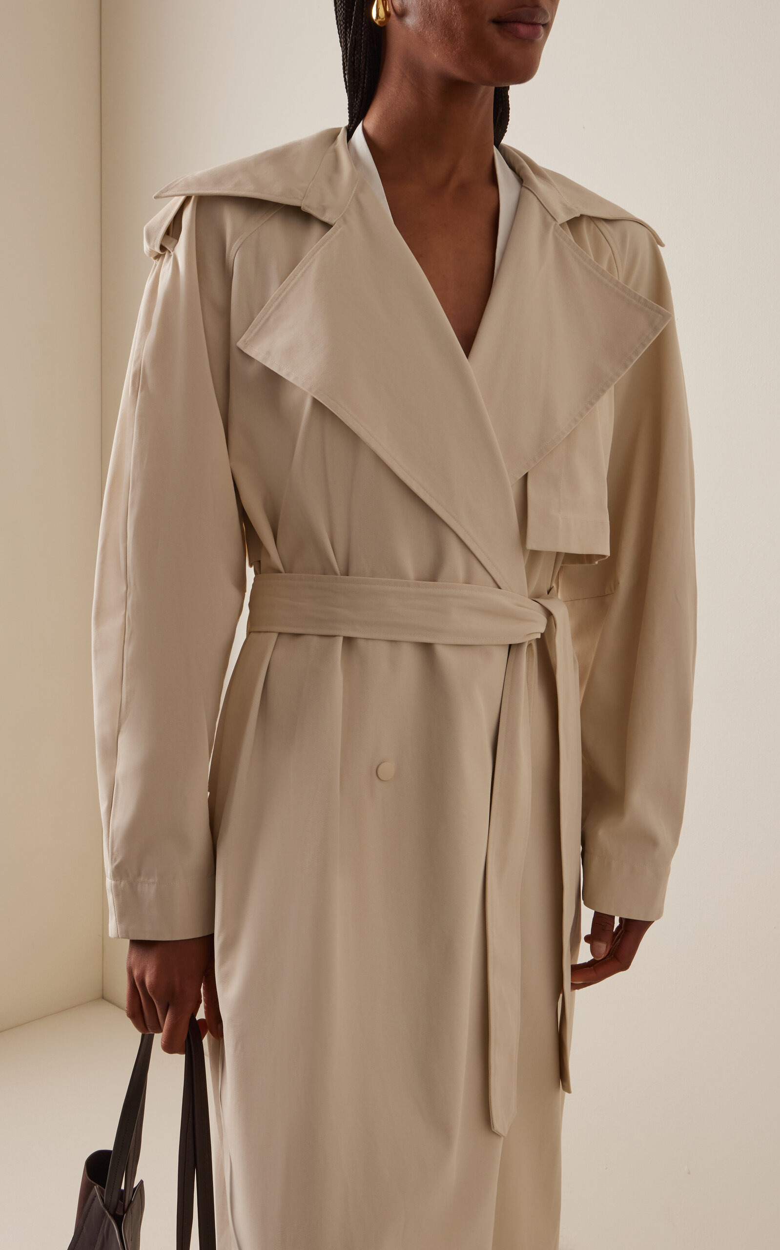 Relaxed Trench Coat ivory - 3