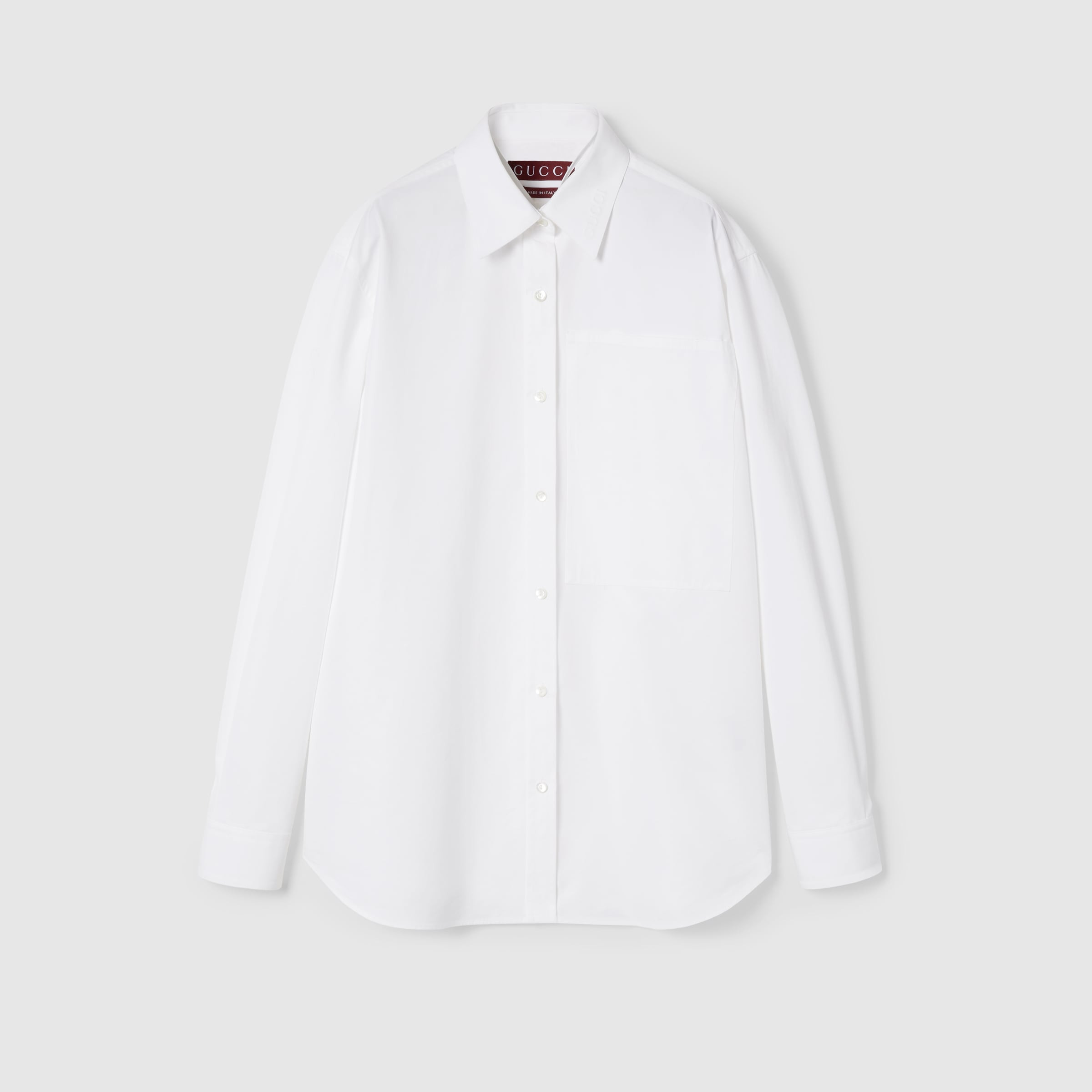 Embossed cotton poplin shirt - 1