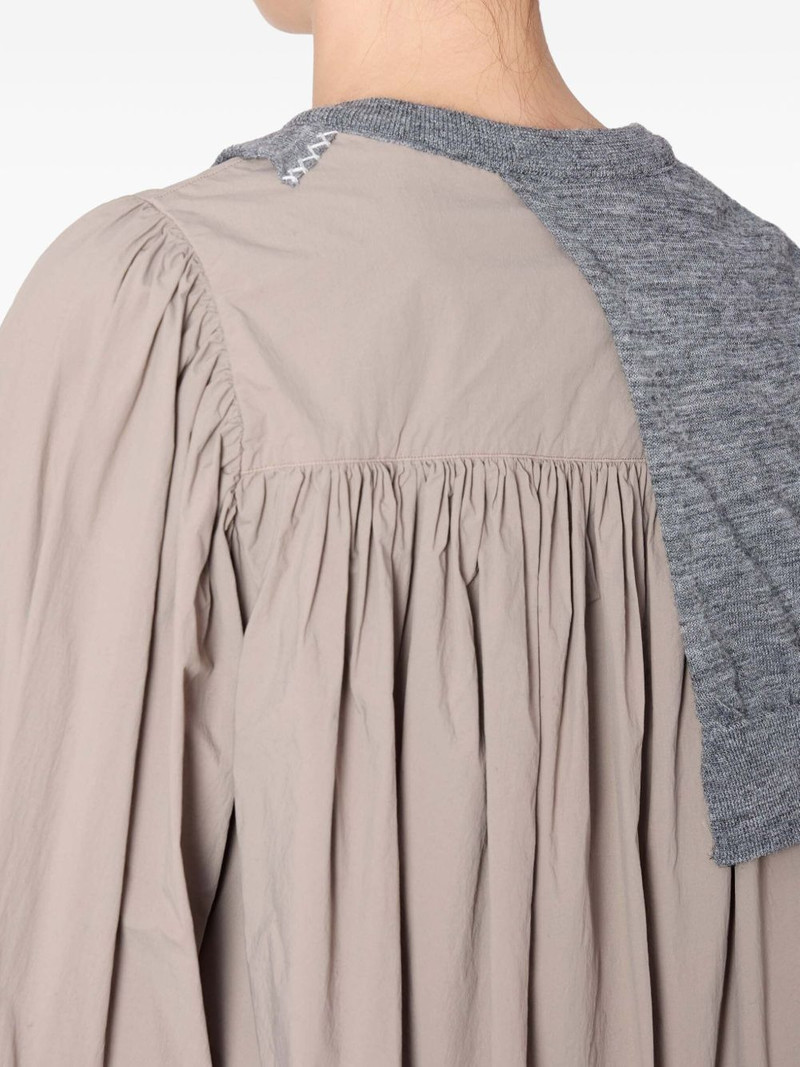gathered-panel wool top 3