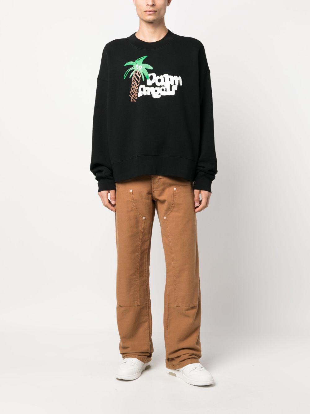 logo-print organic cotton sweatshirt - 2