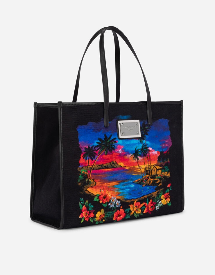 Printed canvas shopper - 3