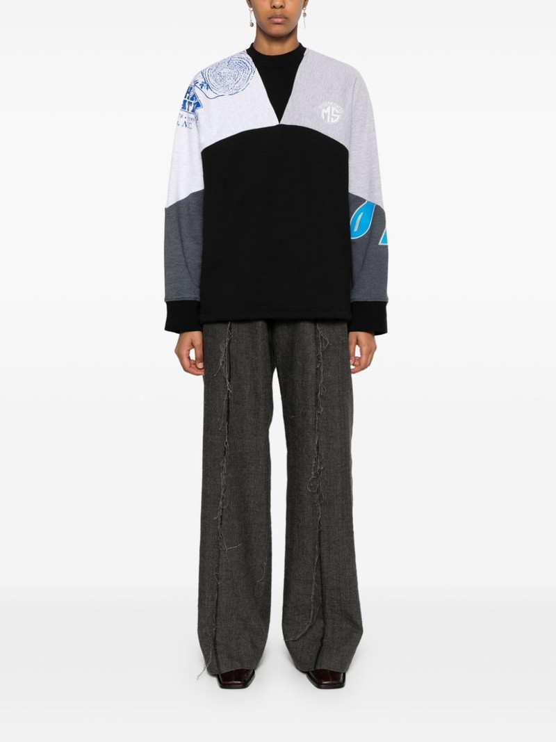 Marine Serre upcycled graphic-print sweatshirt outlook