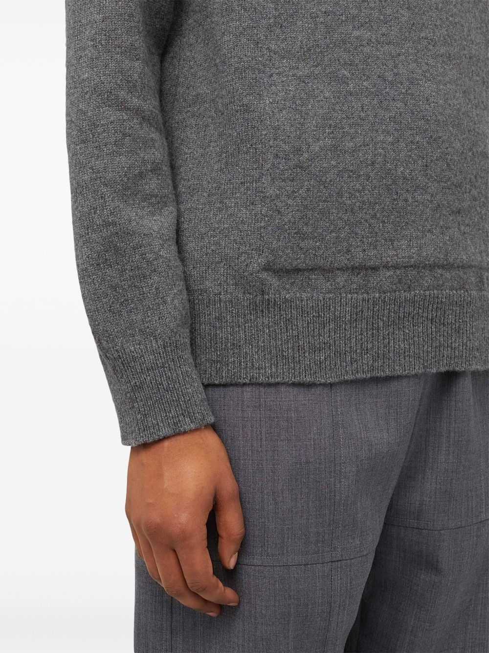 V-neck wool-blend jumper - 4