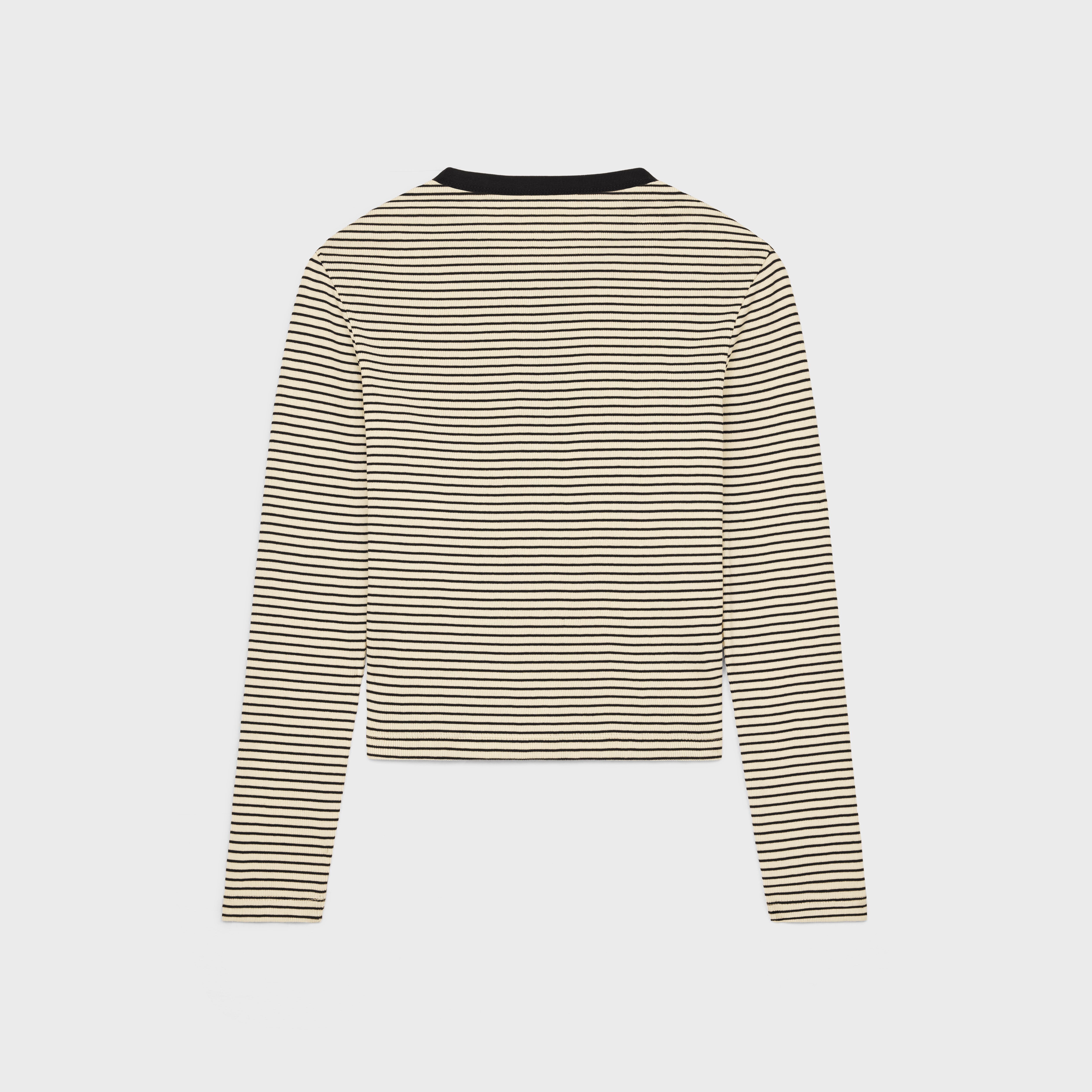 Tシャツ・カットソー Celine Striped Shirt CELINE HOMME Logo-Embroidered Striped Cotton-Jersey T-Shirt