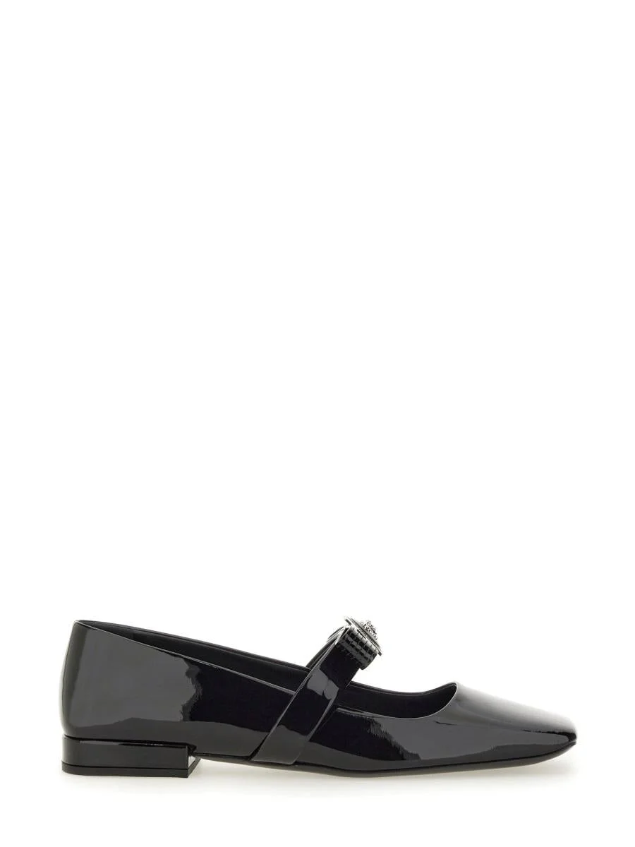 Versace Patent Leather Ballerina "Gianni Ribbon" - 1