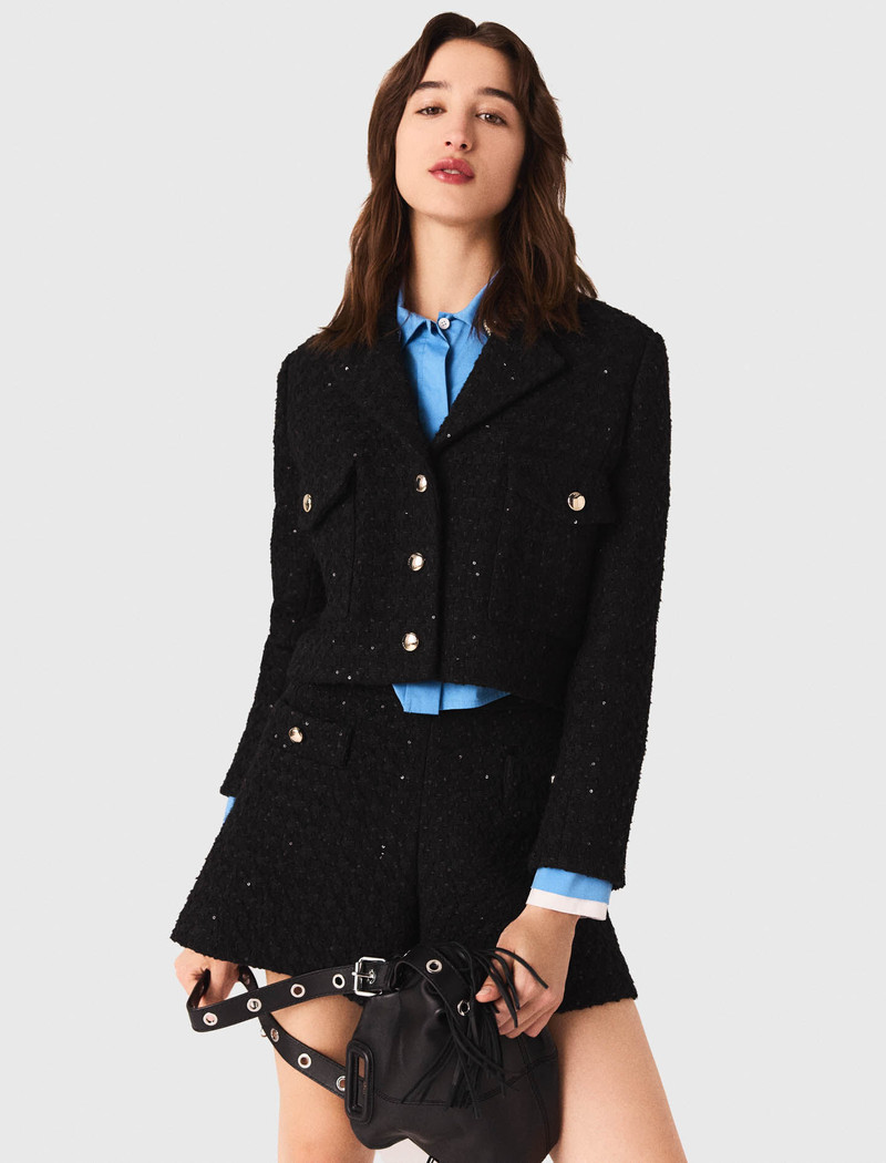 Short rhinestone tweed jacket 6